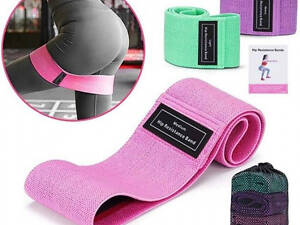 Гумки для фітнесу та спорту WOW LT-003 Набір тканинна стрічка еспандер 3 шт, Джгут еспандер для заняття