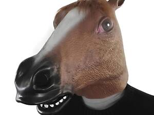 Резиновая маска лошадь RESTEQ — реалистичная маска животного для косплея, карнавалов и тематических вечеринок, прочная и