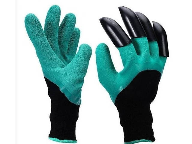 Резиновые перчатки с когтями для сада и огорода Garden Genie Gloves - Фото 1
