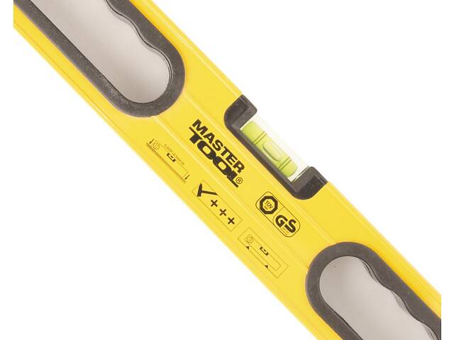 Уровень строительный с ручками MASTERTOOL ПРОФІ 60 см 3 капсулы 0,5 мм/м 0,03° фрезерованные поверхности 36-0603 - Фото 2