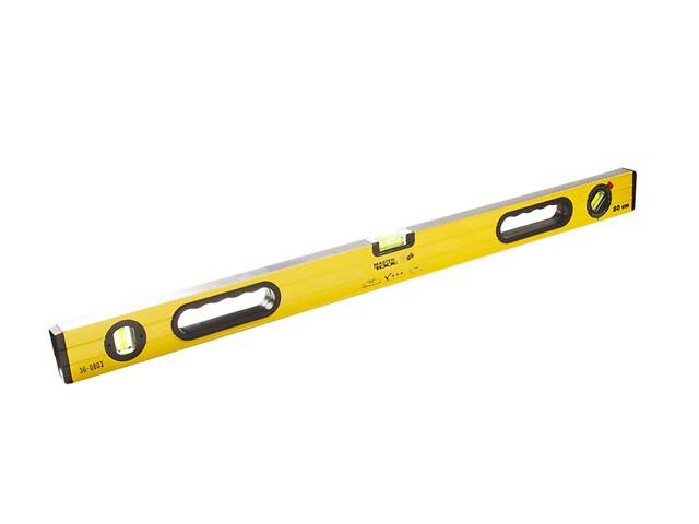 Уровень строительный с ручками MASTERTOOL ПРОФІ 80 см 3 капсулы 0,5 мм/м 0,03° фрезерованные поверхности 36-0803 - Фото 1
