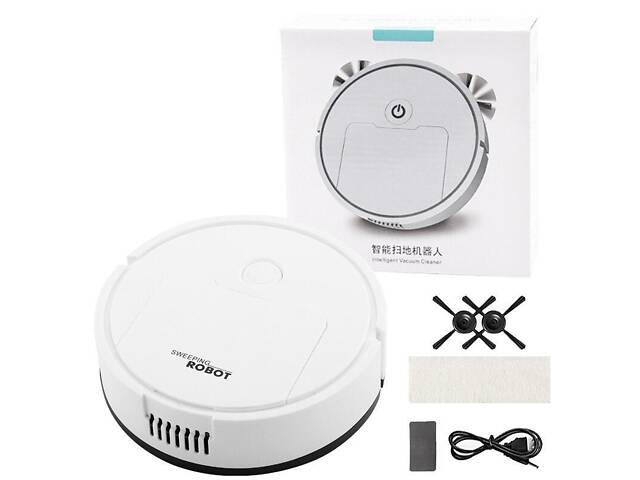 Робот пилосос міні RESTEQ білий, 400mah, 3,7v. Бездротовий компактний пилосос - Фото 3