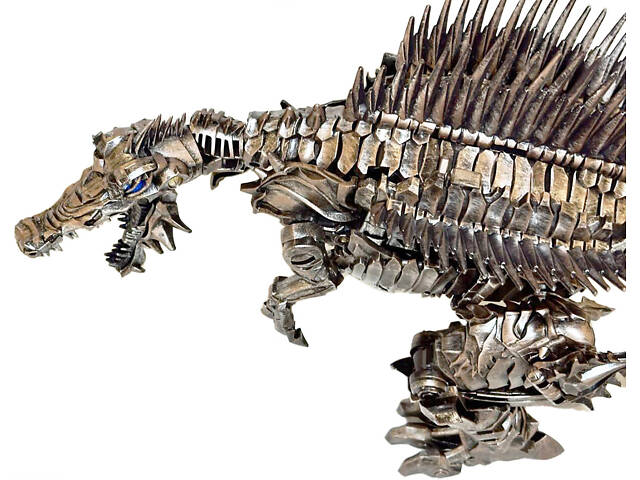 Робот-трансформер Taiba AM01 Transformers Scorn 37 см Сірий (v-11013) - Фото 9