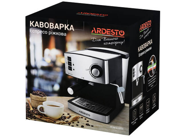 Рожкова кавоварка еспресо Ardesto YCM-E1600 - Фото 7