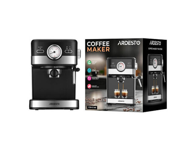 Рожкова кавоварка еспресо Ardesto YCM-E16B - Фото 7