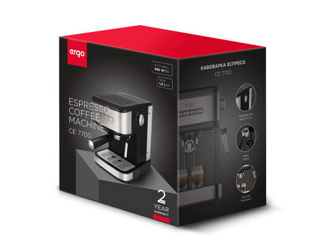 Ріжкова кавоварка еспресо Ergo CE 7700 (CE7700) - Фото 7