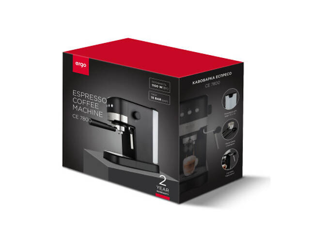 Ріжкова кавоварка еспресо Ergo CE 7800 - Фото 9