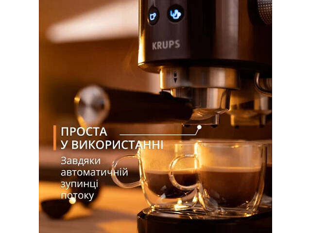 Рожкова кавоварка еспресо Krups XP444G10 - Фото 6