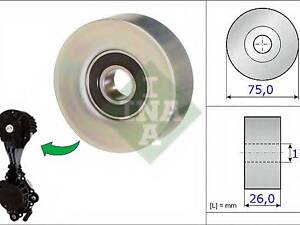 Ролик INA 532067610 на CITROËN C4 II (B7)