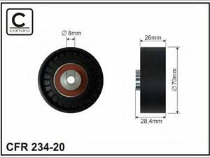 Ролик обвідний CAFFARO (234-20) CAFFARO 23420 на FORD MONDEO IV Turnier (BA7)