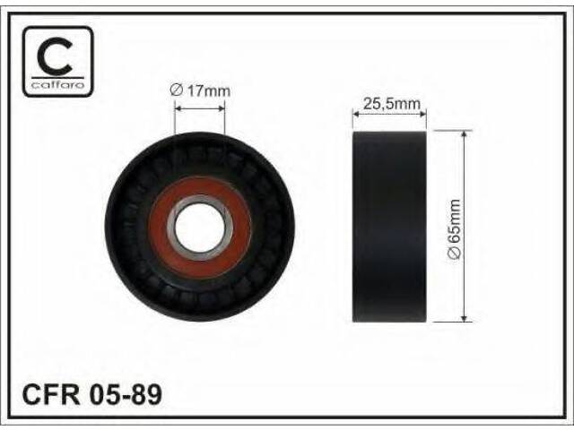 Ролик паска приводного VW 1.6FSI 03- (65X17X25,5) CAFFARO 0589 на VW GOLF VI кабрио (517)