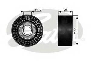 Ролик поліклінового ремня GATES T38018 на MAZDA TRIBUTE всюдихід закритий (EP)