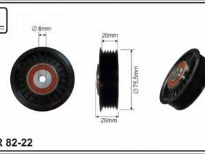 Ролик ремня CAFFARO 8222 на VW PASSAT седан (3B2)