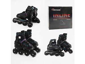 Ролики 5321-65 L розмір 39-42 (6) колеса PU, d – 9 см, алюмінієва рама, підшипник ABEC-7, в коробці