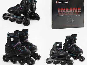 Ролики 5321-65 L розмір 39-42 (6) колеса PU, d – 9 см, алюмінієва рама, підшипник ABEC-7, в коробці