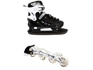 Ролики-коньки раздвижные SCALE SPORT черный р.31-34 (18см-20,5см)