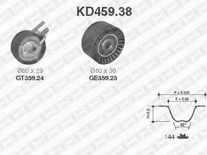 Роликовий модуль натягувача ременя (ролик, ремінь) SNR KD45938 на FORD FIESTA VI