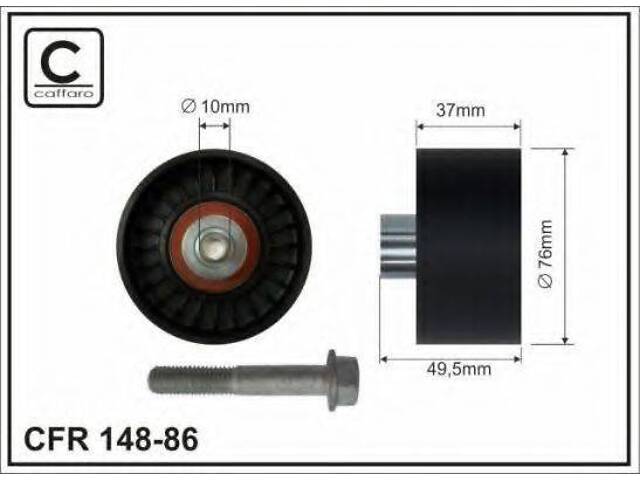 Ролик CAFFARO 14886 на FORD TRANSIT автобус (FD_ _, FB_ _, FS_ _, FZ_ _, FC_ _) - Фото 1