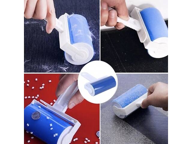 Ролик для чищення одягу багаторазовий силіконовий + чохол 20х10х5.5 см. - Фото 1