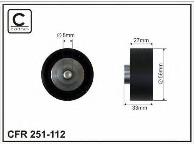направляющий ролик CAFFARO 251112 на BMW X5 (E70) - Фото 1