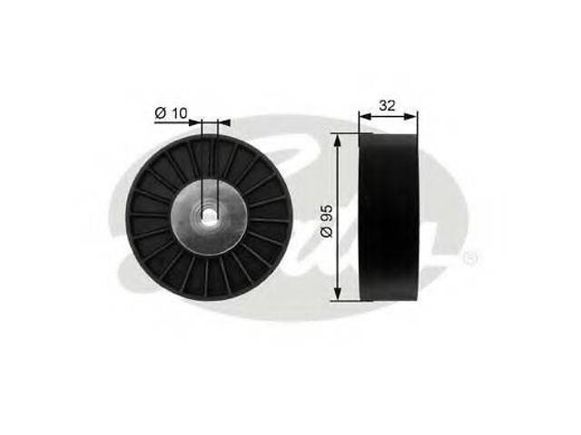 Ролик поліклинового ременя GATES T36135 на SAAB 9-5 седан (YS3E) - Фото 1