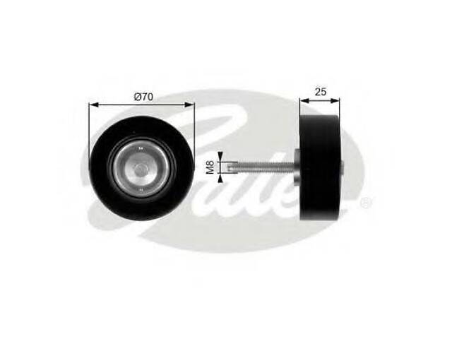 Ролик поліклинового ременя GATES T36263 на MAZDA CX-7 (ER) - Фото 1
