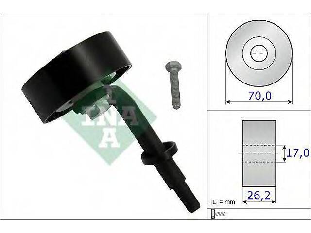 Ролик поликлинового ремня INA 531078310 на BMW X3 (E83) - Фото 1