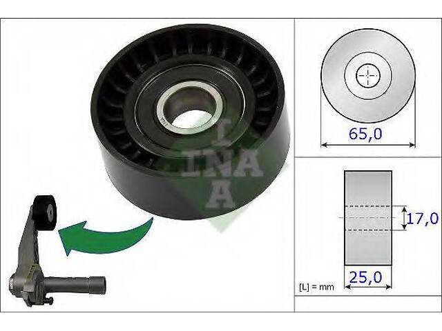 Ролик поликлинового ремня INA 531086610 на CITROËN C4 II (B7) - Фото 1