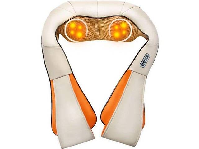 Роликовий масажер для шиї, плечей і спини Massager of Neck Kneading з прогріванням - Фото 3