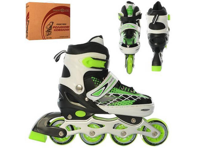 Ролики раздвижные детские A4140-M-GR размер(35-38) - Фото 1