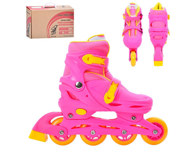 Ролики раздвижные детские A4151-M-P размер (35-38) - Фото 1