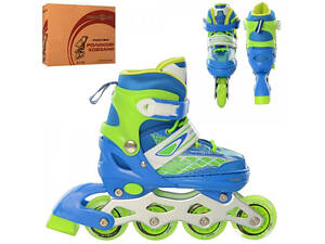 Ролики раздвижные Profi A4140-S-BL 31-34 р синие