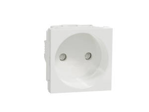Розетка бес з/к зі шторками 16А гвинтові затискачі 2 модулі білий [NU303318] PC Unica New Шнейдер Електрік