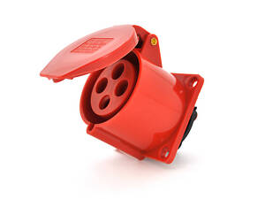 Розетка накладна пряма SF-324, 4 полюси, 3P+E, 32А, 380V, IP44