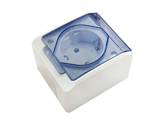 Розетка наружная Light одинарная с крышкой (Р-1047) - Фото 1