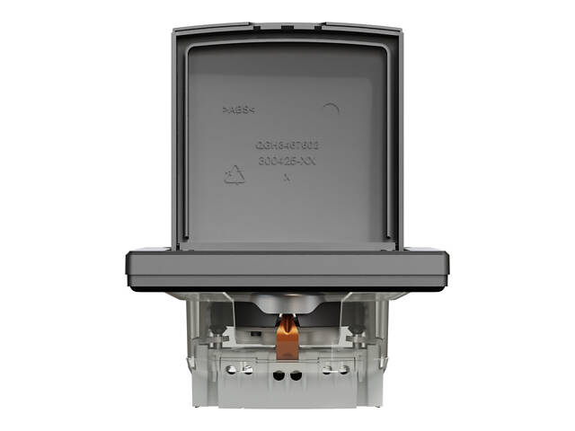 Розетка із заземленням Asfora з кришкою та захисними шторками антрацит ABS [EPH3100371] Шнейдер Електрік - Фото 2