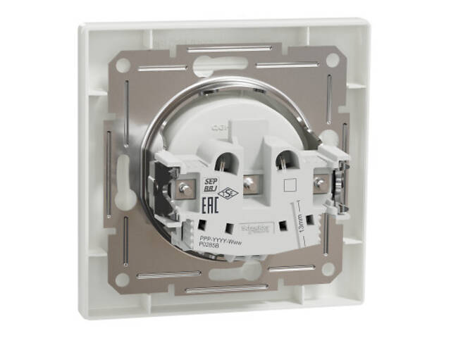 Розетка Schneider Electric ASFORA без заземлення біла (EPH3000121) - Фото 7