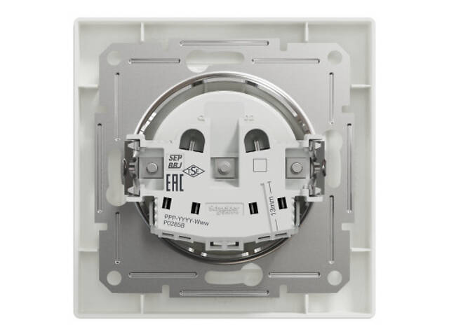 Розетка Schneider Electric ASFORA без заземлення біла (EPH3000121) - Фото 8