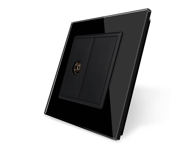 Розетка телевізійна Livolo чорний скло (VL-C791V-12) - Фото 5