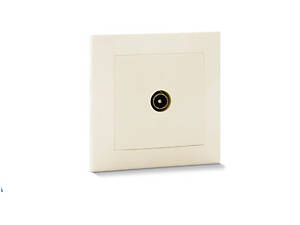Розетка телевізійна прохідна Anestech (кремова)
