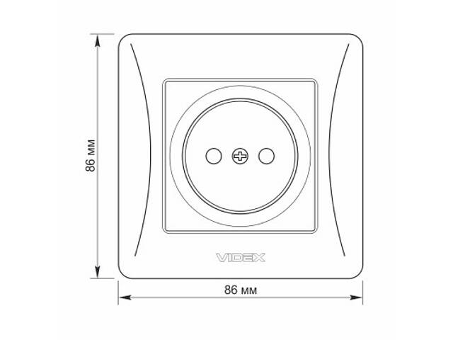 Розетка Videx_ BINERA 1ая чорна (VF-BNSK1-BG) - Фото 6