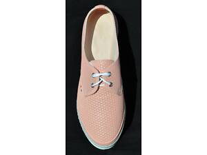 Розмір 36 - стопа 23,5 сантиметра Шкіряні жіночі мокасини Viscala на підошві з піни, рожеві Viscala 11886