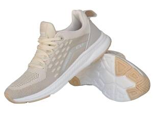 Розміри 38, 39 Жіночі літні осінні мокасини Restime, з текстилю, бежеві, на підошві з піни