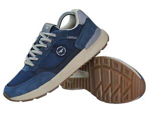 Розміри 41, 42, 43, 44, 45, 46 Черевики демісезонні шкіряні трекінгові Restime, на підошві з піни, сині