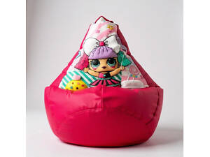 Розовое детское Кресло груша мешок L.O.L 90х60 ЛОЛ