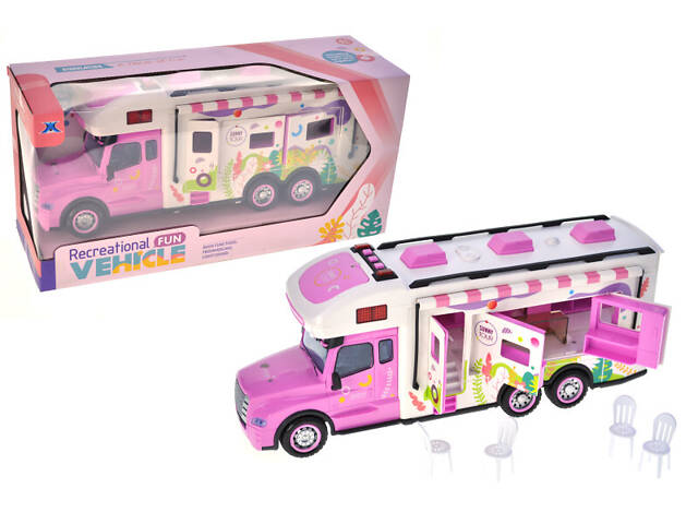 Рожевий автобус для дівчаток Кафе Смаколики інерційний FC009 - Фото 1