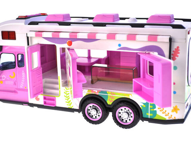 Рожевий автобус для дівчаток Кафе Смаколики інерційний FC009 - Фото 2