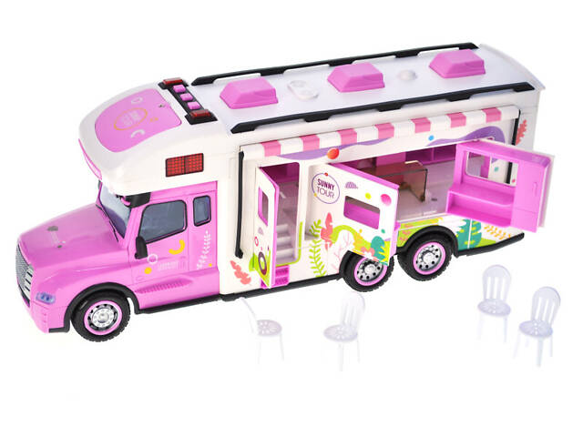 Рожевий автобус для дівчаток Кафе Смаколики інерційний FC009 - Фото 3
