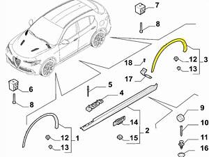 Розширювач заднього крила лівий Alfa Romeo Stelvio