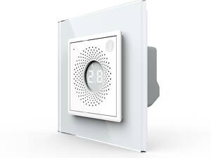Розумний датчик температури та вологості ZigBee термометр гігрометр Livolo білий скло (VL-FCEZ-2WP-11)